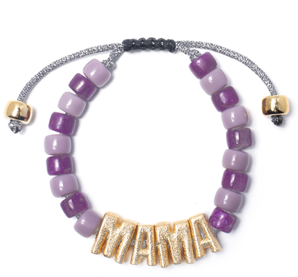 Pulsera de nylon de la gota de la letra de la amistad del oro del OEM con el corchete ajustable de la trenza