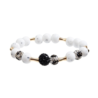 Señora joven Wear de Crystal Stretchy Bracelets Twinkling For de la bola de la roca del OEM Shambhala