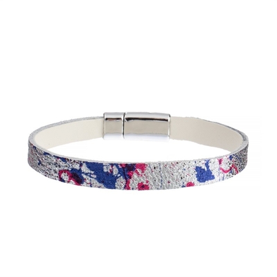 Pulsera de cuero hecha a mano del OEM, pulsera del pelo de Luster Animal Print Leather Horse