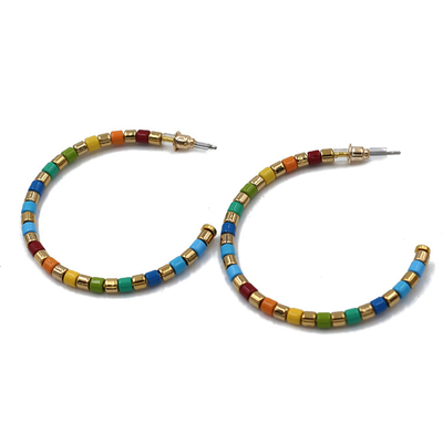 pendientes del aro del esmalte de la gota de la aleación, pendientes de la gota de Tila del arco iris de 45m m