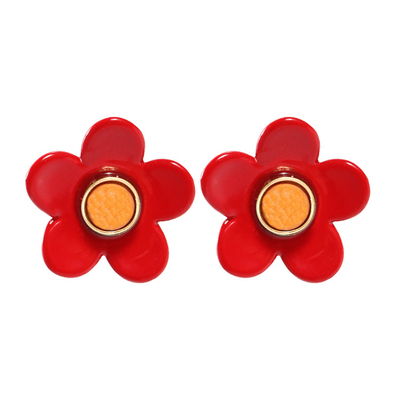 Pendientes 5g/Pair del esmalte de la flor del ODM del OEM coloridos para las mujeres
