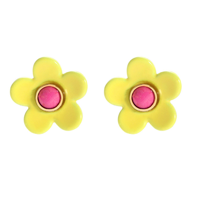 Pendientes 5g/Pair del esmalte de la flor del ODM del OEM coloridos para las mujeres