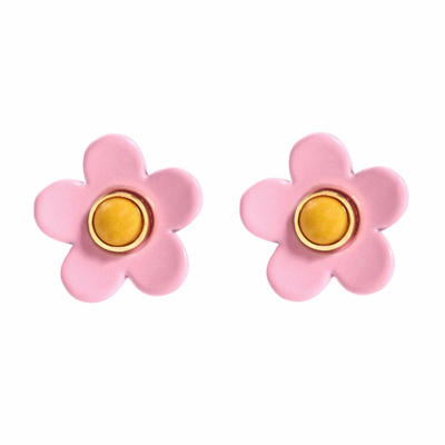 Pendientes 5g/Pair del esmalte de la flor del ODM del OEM coloridos para las mujeres