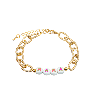 Pulsera moldeada plateada plata de la letra del oro de Diy 14k con el extremo de la langosta