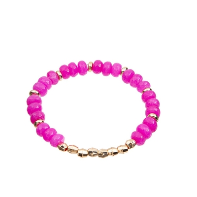 7,5&quot; pulseras hechas a mano de las gotas, pulsera de piedra rosada del ODM 5*8m m
