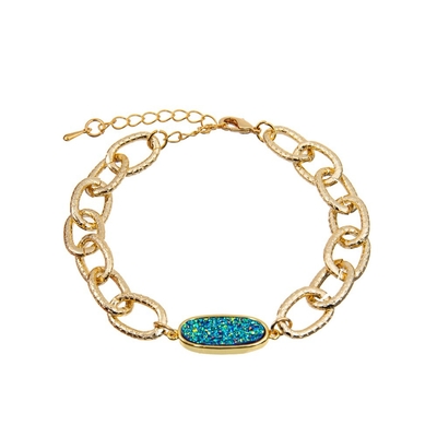 Pulsera multicolora 15g de la gota de Druzy de la resina con la cadena de la extensión de medida adaptable