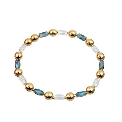 pulseras hechas a mano de las gotas del 18.5cm, pulsera de la gota del oro del hematites 6m m