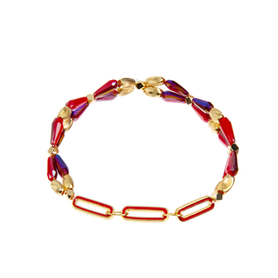Lágrima Crystal Handmade Beads Bracelets Weaved para las colecciones de la Navidad