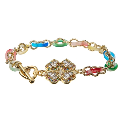 Pendiente hecha a mano de las pulseras de las gotas de los imanes de cobre amarillo del Zircon del oro de la resina