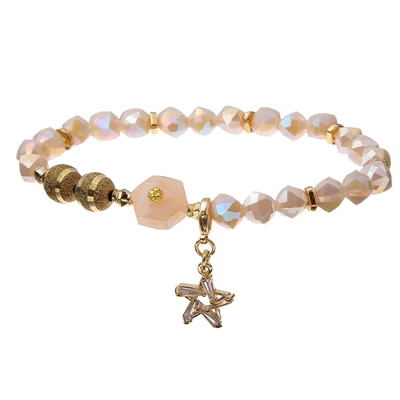 La estrella de la chispa de Chritmas encanta las pulseras hechas a mano elásticas de las gotas del parche de la aleación