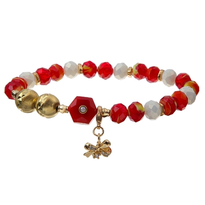 La estrella de la chispa de Chritmas encanta las pulseras hechas a mano elásticas de las gotas del parche de la aleación