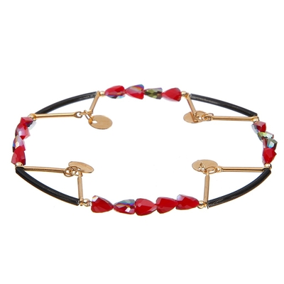 Color del arco iris de las pulseras de cadena de Crystal Stretchy Spring Zircon Star
