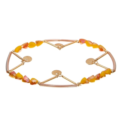 Color del arco iris de las pulseras de cadena de Crystal Stretchy Spring Zircon Star
