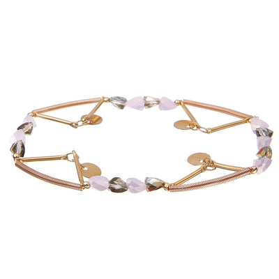 Color del arco iris de las pulseras de cadena de Crystal Stretchy Spring Zircon Star
