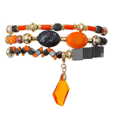 La joyería elástica de Halloween fijó el estilo de Swarovski con Crystal Hematite Charm