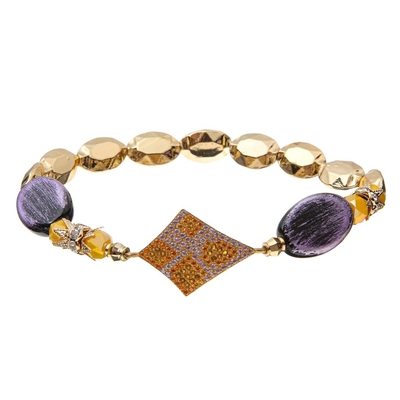 El fuerte del conector del Zircon del leopardo gotea la Navidad de la pulsera hecha juego