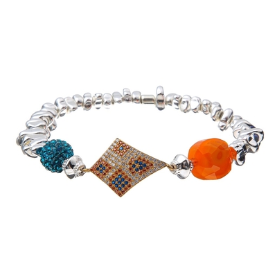 El fuerte del conector del Zircon del leopardo gotea la Navidad de la pulsera hecha juego