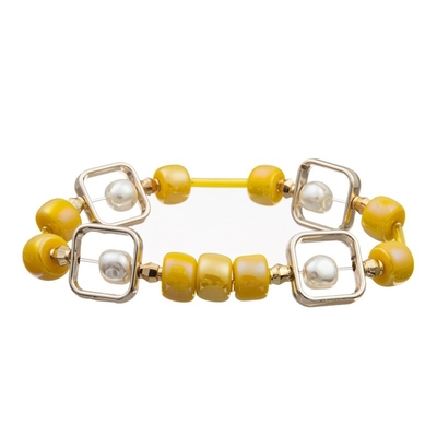 Corchete de cuero de Crystal Bead Bracelet With Magnetic del abrigo para la muchacha