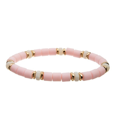 El color multi del rosa de la pila de Bohemia goteó la pulsera elástico para la moda del verano