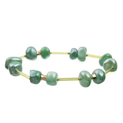 Regalo fresco geométrico de Crystal Beads Bracelets Vintage Style del color verde para ella