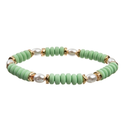 Regalo fresco geométrico de Crystal Beads Bracelets Vintage Style del color verde para ella