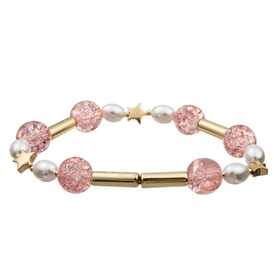El color multi del rosa de la pila de Bohemia goteó la pulsera elástico para la moda del verano