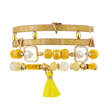 Corchete de cuero de Crystal Bead Bracelet With Magnetic del abrigo para la muchacha