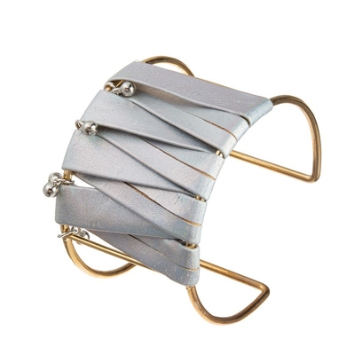 Mano - pulseras metálicas tejidas del puño del cuero del color para la muchacha de las mujeres