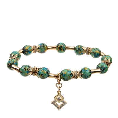 Colección apilable de la primavera del sistema de la pulsera del color verde para las mujeres elegantes