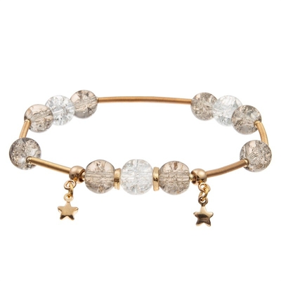 Pulsera de cuero hecha a mano del estilo punky fresco con la bola de cadena del modelo del tablero de damas del oro
