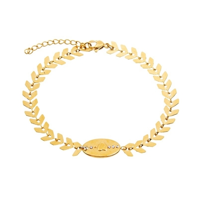 Las hojas del metal encantan las pulseras de cadena de la suposición de la pulsera pulidas para unisex