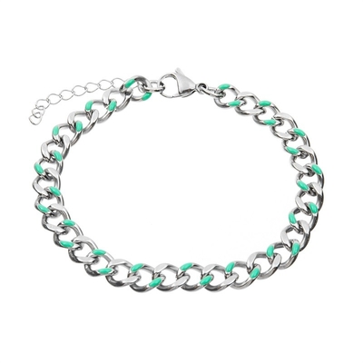 El oro de acero inoxidable de las pulseras 18K del encanto del estilo del color punky del esmalte plateó modificado para requisitos particulares