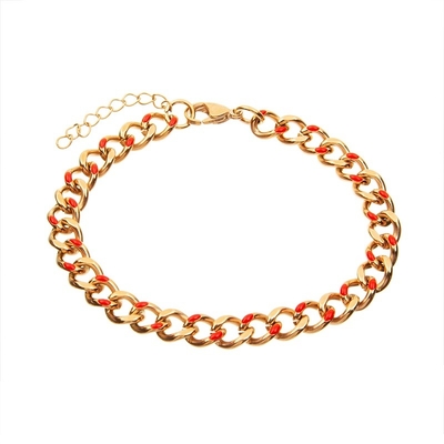 El oro de acero inoxidable de las pulseras 18K del encanto del estilo del color punky del esmalte plateó modificado para requisitos particulares