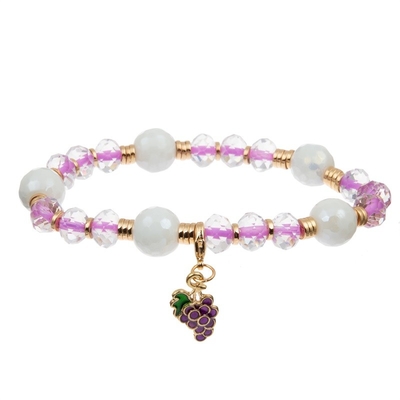 Bowknot del multicolor del esmalte encantar la pulsera hecha a mano con Facted Crystal Beads