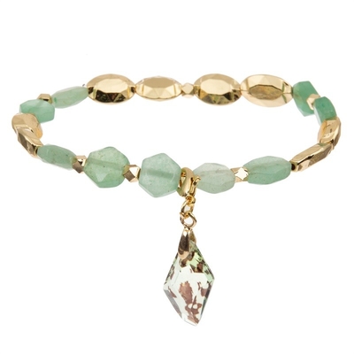 Piedras preciosas que curan unisex precioso de Crystal Stretch Beaded Bracelet Semi