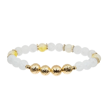 Pulseras hechas a mano de la gota del modelo agrietado del hielo ajustables con el metal del oro
