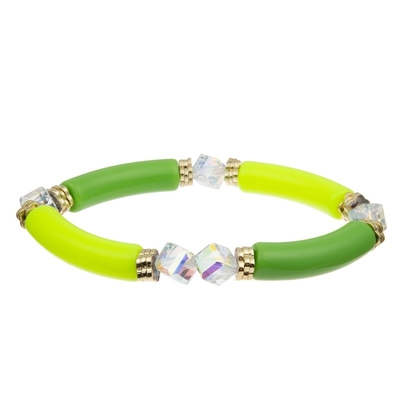 Color verde fresco de las gotas del boutique del regalo asequible hecho a mano de la pulsera para el partido