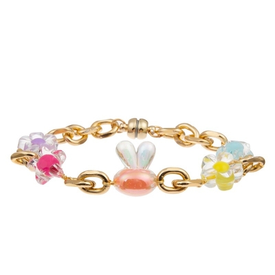 Color ideal moldeado del cuento de hadas de la pulsera del estiramiento unisex con encanto del arco iris