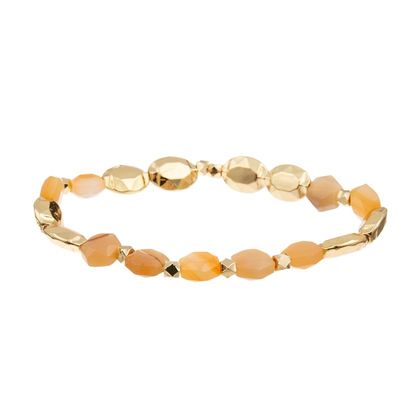 Pulsera Mala For Thanks Giving Gift del poder de la cura de Opal Natural Beads Hexagon Stone