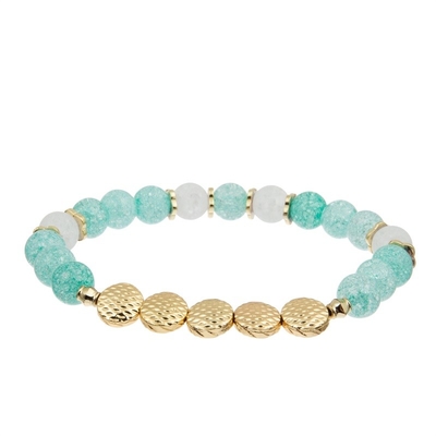 Pulseras hechas a mano de la gota del modelo agrietado del hielo ajustables con el metal del oro