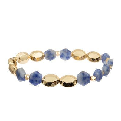 Pulsera Mala For Thanks Giving Gift del poder de la cura de Opal Natural Beads Hexagon Stone