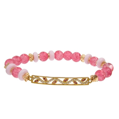 El caramelo gotea la pulsera apilable elástico de la artesanía fijada con encanto del Zircon del brillo
