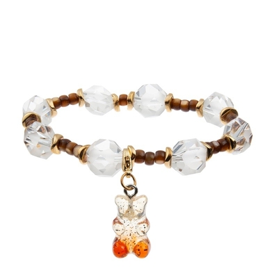 Regalo de Brithday del color del caramelo de las pulseras de Jelly Bear Charm Handmade Beads para la muchacha