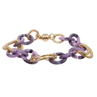La armadura hecha a mano apilable de la lavanda gotea el sistema de la pulsera para el día de tarjetas del día de San Valentín