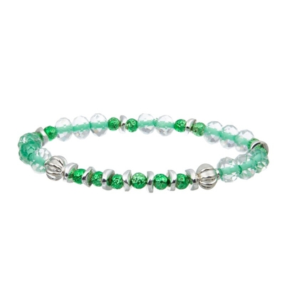 Pulsera hecha a mano de cuero del verde del partido fijada con la bola minimalista de la roca del Zircon