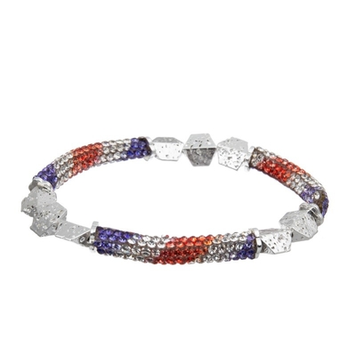 Color metálico de plata de Lava Zircon Bar Bracelet Multi para el regalo de Brithday