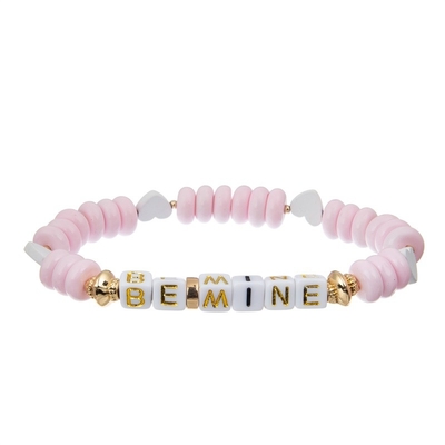 El oro rosado del día de tarjetas del día de San Valentín pavimenta la pulsera de la barra modifica el nombre para requisitos particulares para la novia