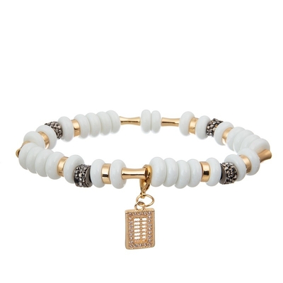 Pulsera del encanto del Zircon del cuero del estampado de zebra de Sexangle fijada con el colgante especial del ábaco