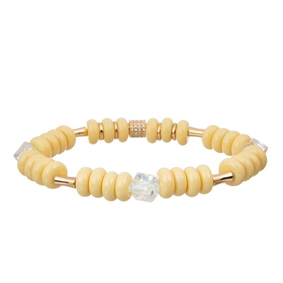 La media mitad de cadena amarilla brillante gotea la pulsera con el colgante del corazón del amor del Zircon del oro 14k
