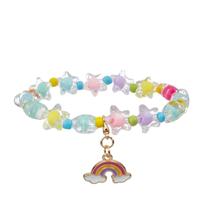 El encanto del arco iris del esmalte gotea la forma ideal de la flor del color de la pulsera para el adolescente